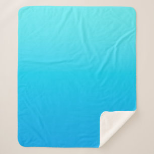 Couverture Sherpa Dégradé de couleur bleu