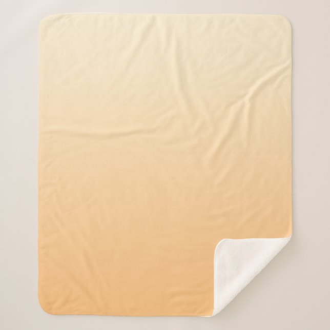 Couverture Sherpa Dégradé des couleurs Jaune et Pêche (Devant)