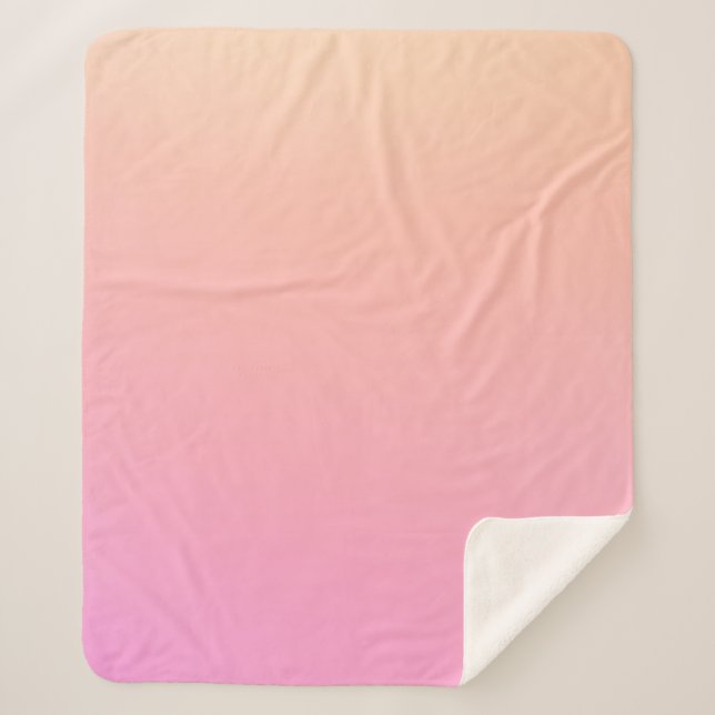 Couverture Sherpa Dégradé rose et rose (Devant)