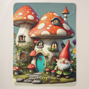 Couverture Sherpa "Délice de Fantaisie Champignon"