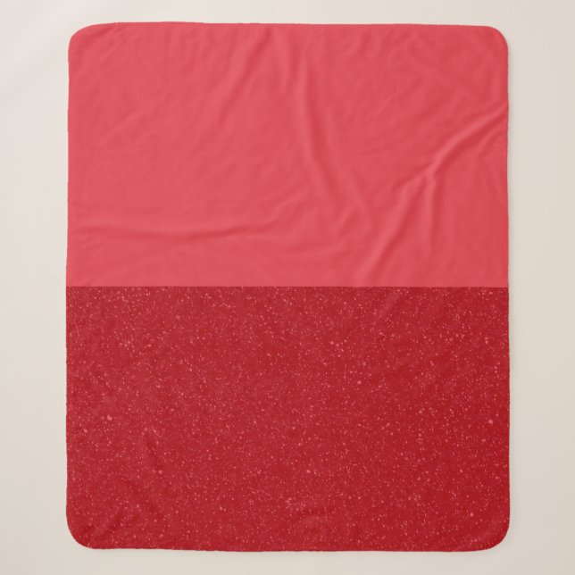 Couverture Sherpa Demi-Teinte Rouge Tomate – Perso (Devant)