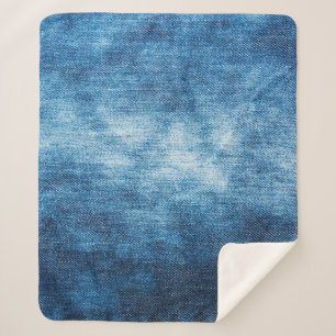 Couverture Sherpa Denim a porté texture tissu pour arrière - plan. J