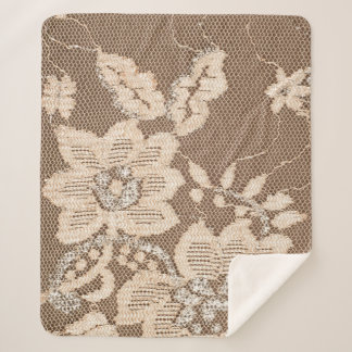 Couverture Sherpa Dentelle Delicacy : White Fabric Artistry