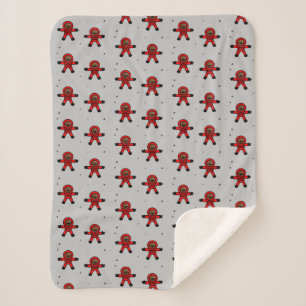 Couverture Sherpa Des astronautes en costume rouge sur gris