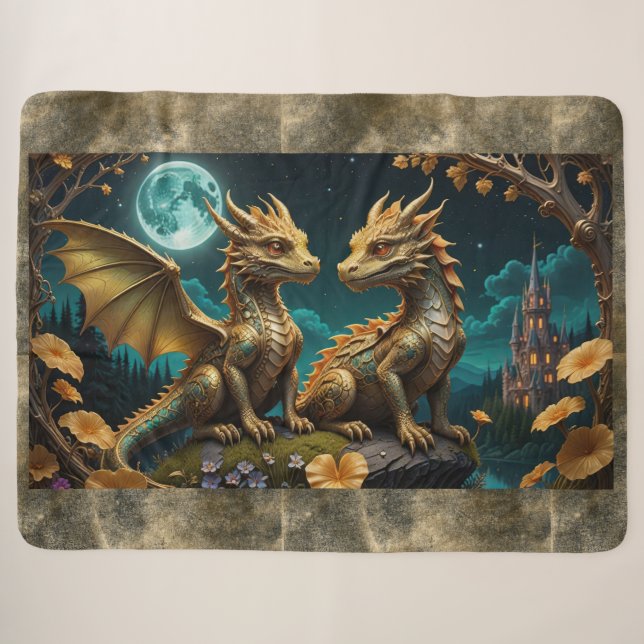 Couverture Sherpa Des dragons au clair de lune (Devant (Horizontal))