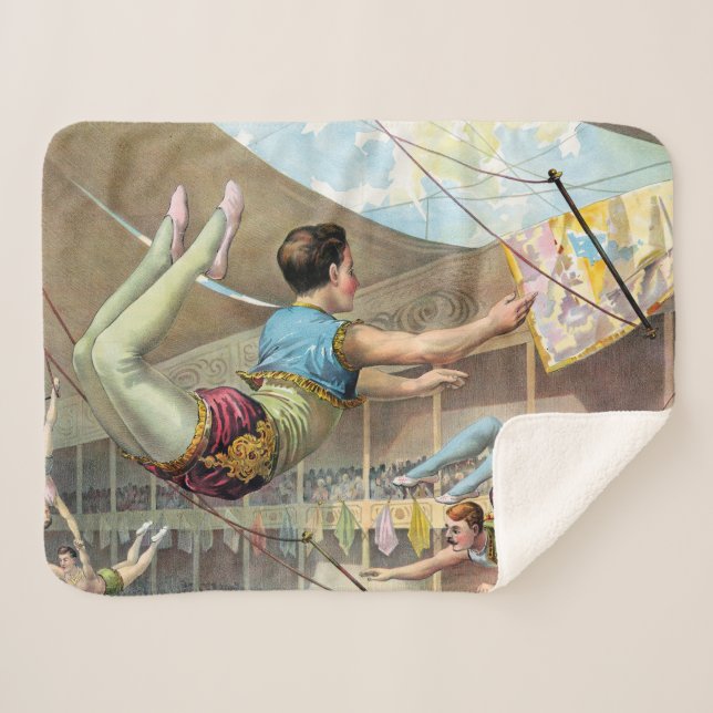 Couverture Sherpa Des Hommes acrobates Interprétant Un Cirque (Devant (Horizontal))