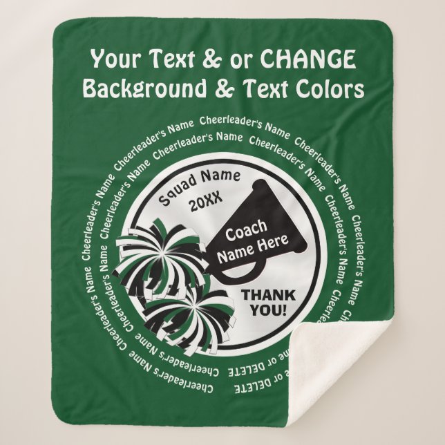 Couverture Sherpa Des idées-cadeaux pour les entraîneurs, verts, bla (Devant)