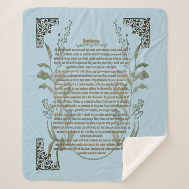 Couverture Sherpa Desiderata (Devant)