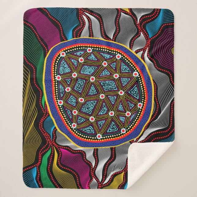 Couverture Sherpa Design autochtone-15 Sherpa Blanket (Devant)