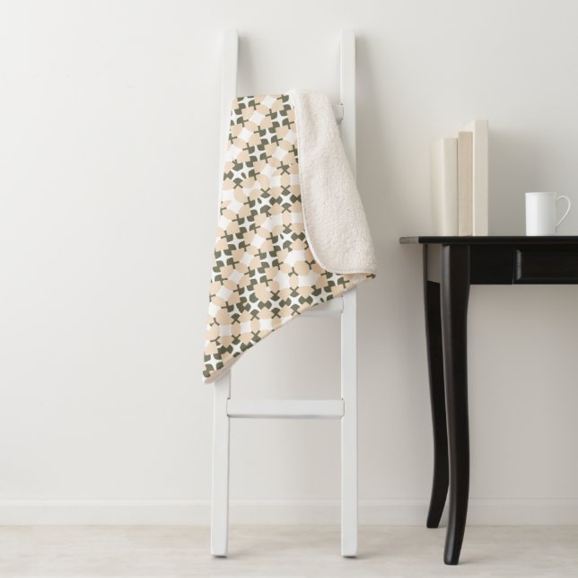 Couverture Sherpa Design Brown noir chic (En situation)
