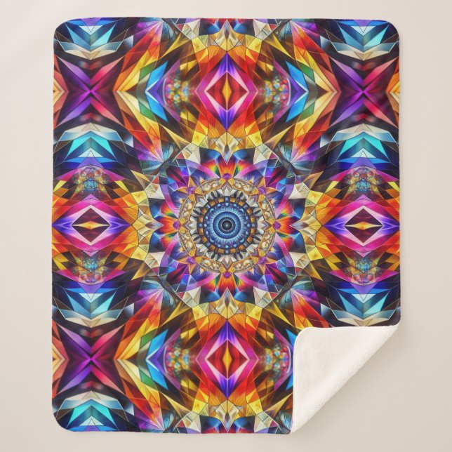 Couverture Sherpa Design de Neon Kaleidoscope (Devant)