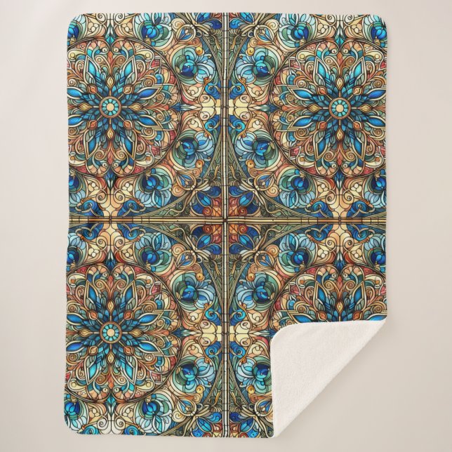 Couverture Sherpa Design élaboré en verre tendu (Devant)