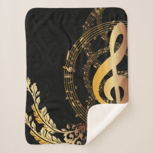 Couverture Sherpa Design élégant de note de musique
