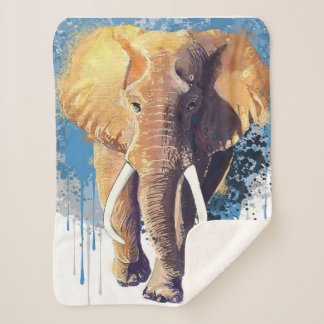 Couverture Sherpa Design éléphant africain | Animal sauvage