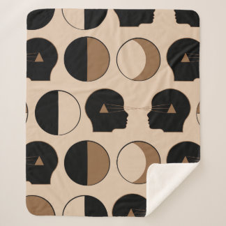 Couverture Sherpa Design Motif sans joint céleste avec énergie humai