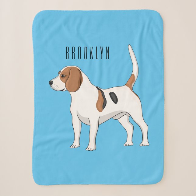 Couverture Sherpa dessin animé de chien beagle (Devant)