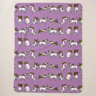 Couverture Sherpa Dessin Animé Jack Russell