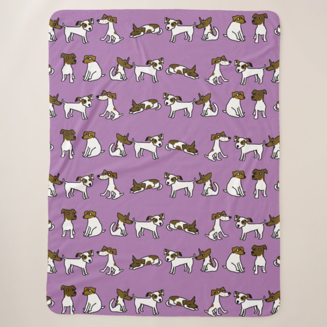 Couverture Sherpa Dessin Animé Jack Russell (Devant)