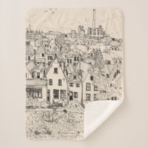 Dessin d'encre de stylet Leiden South Hollande Pay