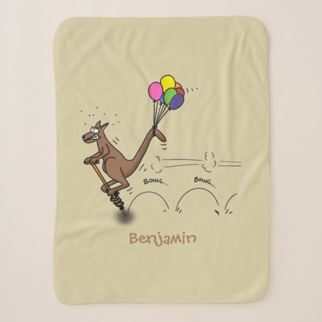 Couverture Sherpa Dessin d'humour australien kangourou (Devant)