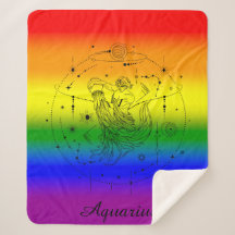 Dessin du zodiaque du Verseau Fierté LGBTQ Arc-en-