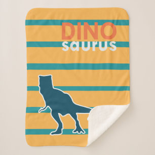 Couverture Sherpa Dessin en colère T-rex dinosaure garçon