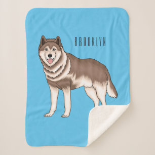 Couverture Sherpa dessin humoristique sibérien husky