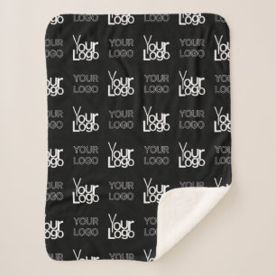 Couverture Sherpa Deux logos ou images Motif répétitif