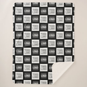 Couverture Sherpa Deux logos ou images Motif répétitif