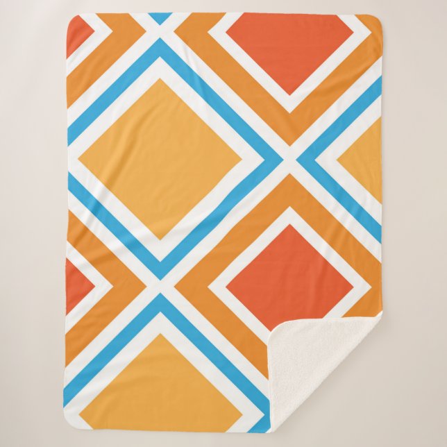 Couverture Sherpa diamant Abstrait géométrique (Devant)