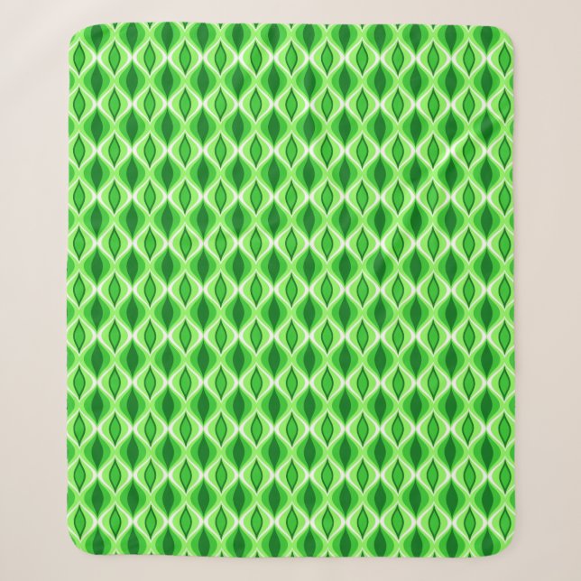 Couverture Sherpa Diamants modernes du milieu du siècle, vert émerau (Devant)