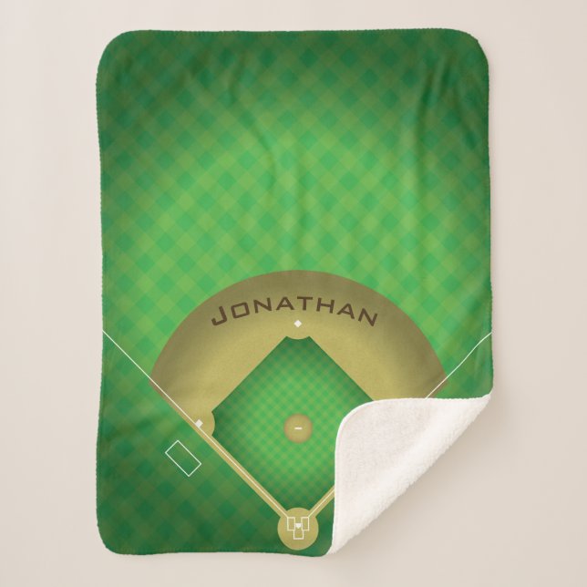 Couverture Sherpa Diamond de base-ball Sherpa Blanket (Devant)