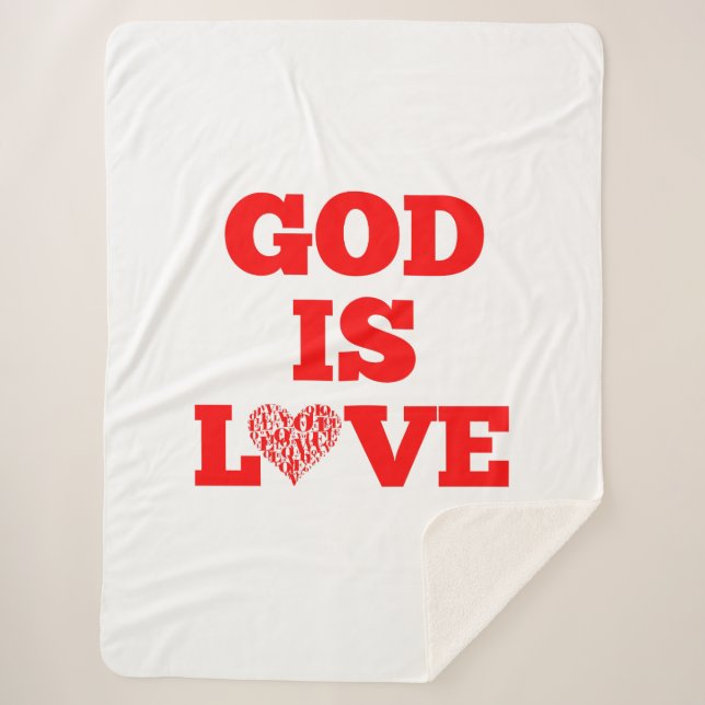 Couverture Sherpa Dieu est amour Citation de la Bible (Devant)