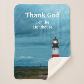 Couverture Sherpa Dieu merci pour le phare Sherpa Blanket