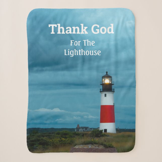 Couverture Sherpa Dieu merci pour le phare Sherpa Blanket (Devant)