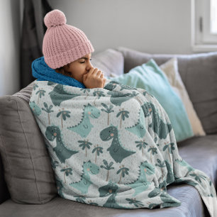 Couverture Sherpa Dinosaur Simple Scandinave Enfant Design