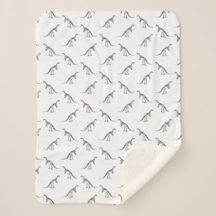 Couverture Sherpa Dinosaur Skeletons Motif COULEUR ARRIÈRE - PLAN P