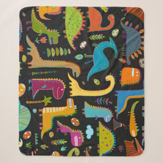 Couverture Sherpa Dinosaures enfantines : Motif amusant et sans cout