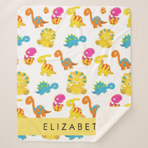 Couverture Sherpa Dinosaures Mignons, Motif Des Dinosaures, Votre No