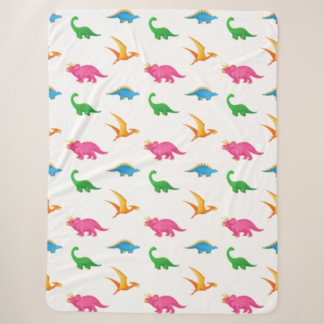 COUVERTURE SHERPA DINOSAURS (Devant)