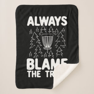 Couverture Sherpa Disk Golf Toujours Blâmer Les Arbres