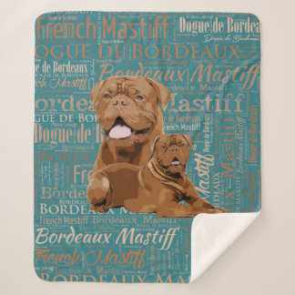 Couverture Sherpa Dogue de Bordeaux - mastiff français