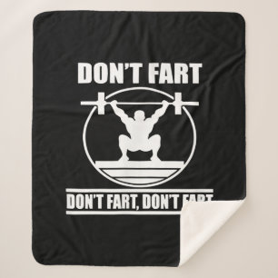 Couverture Sherpa Dont Fart Funny Gym Workout Squat pour Bodybuilder