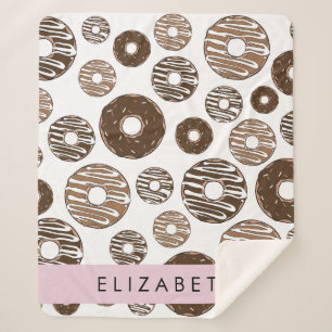 Couverture Sherpa Donuts Au Chocolat, Donuts Au Caramel, Glace, Votr