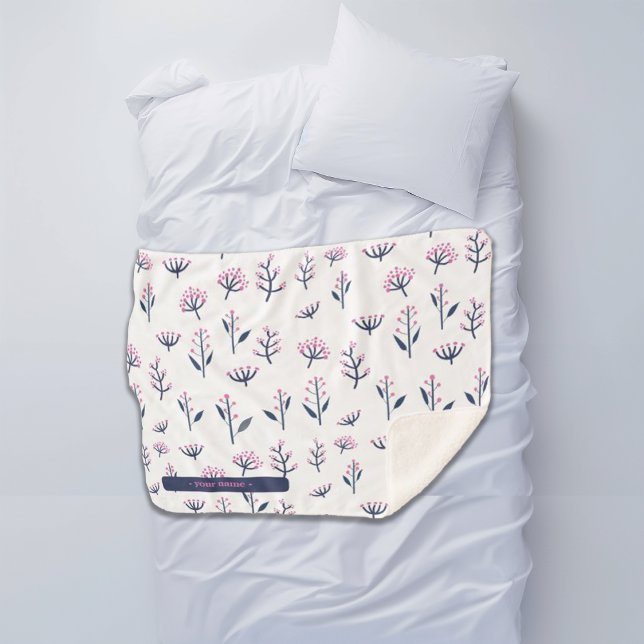 Couverture Sherpa Dorm Essentials Jolie Personnaliser Mimosa (Créateur téléchargé)