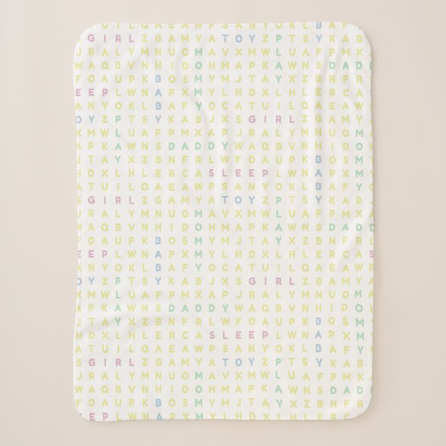 Couverture Sherpa Douce Petite Fille Alphabet ABCs Couleurs Traditio (Devant)