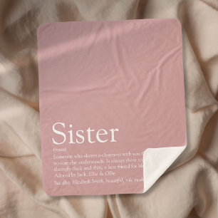 Couverture Sherpa Doux Rose Poussiéreux Définition Soeur Amusante