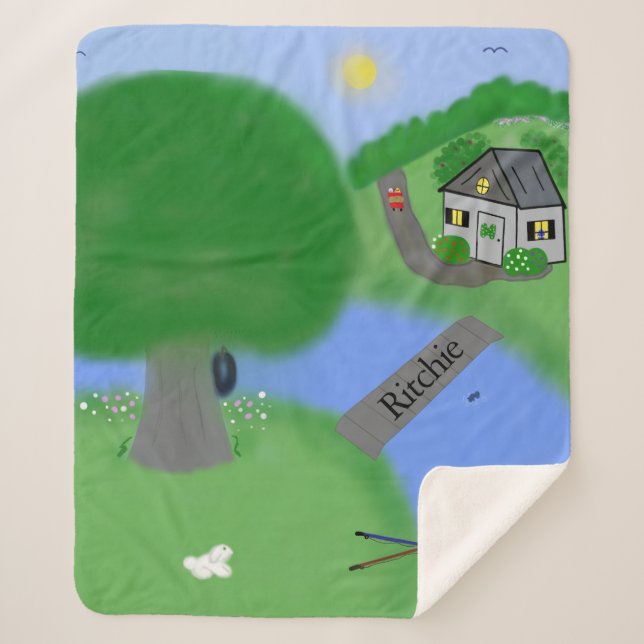Couverture Sherpa Down Home 60 po x 80 po  (Devant)