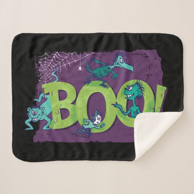 Couverture Sherpa Dr. Seuss | BOO! Graphisme Halloween (Devant (Horizontal))