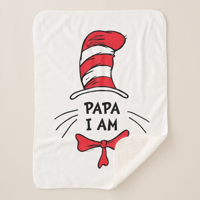 Couverture Sherpa Dr Seuss | Chat dans le Casquette - Papa Je suis (Devant)
